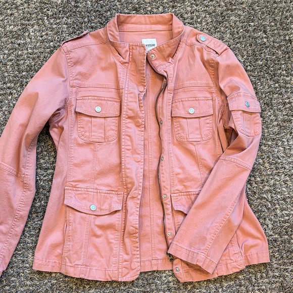 Kensie Jackets & Blazers - Kenzie Dusty Pink Utility Jacket